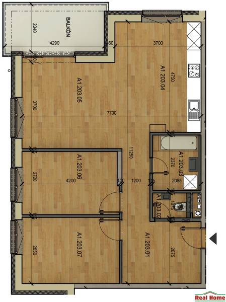3izb.byt s balkónom A1 203 - 231.900 €.jpg